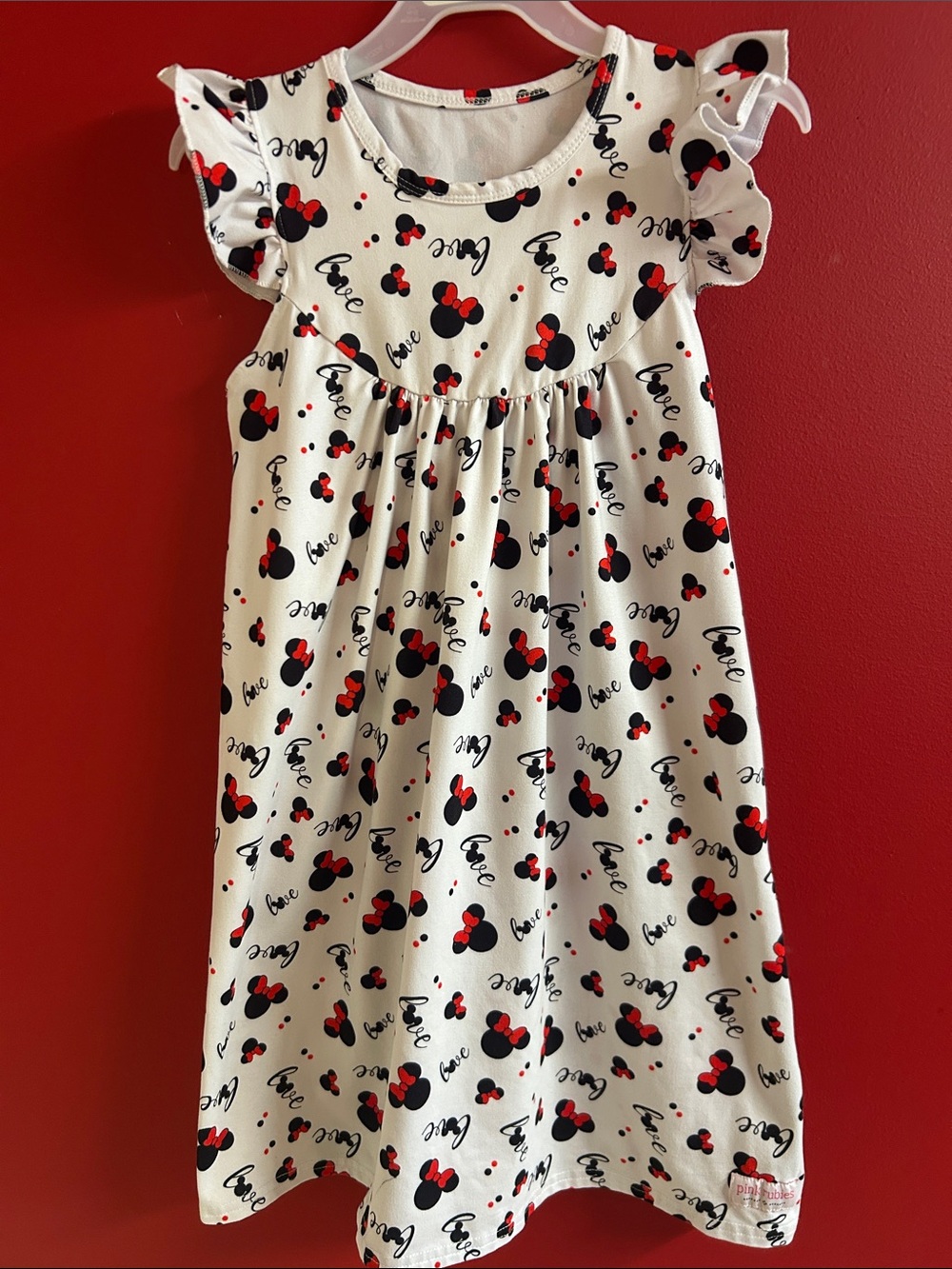 Rubie's dress with Red & Black Minnie Bow Print size 8